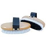 soft wooden body brush for horses
