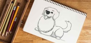 how to draw a golden retriever